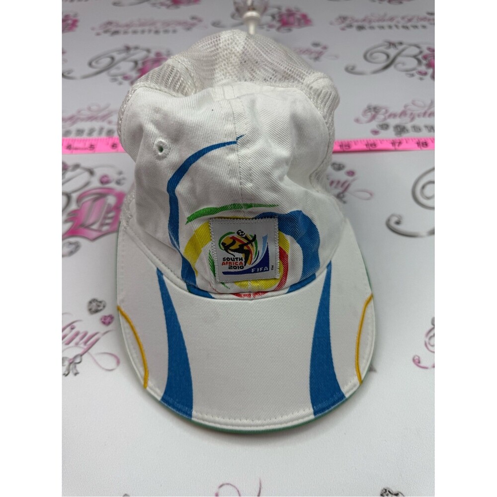 FIFA 2010 South Africa White Mesh Sport Cap with Multicolor FIFA 2010 Patch
